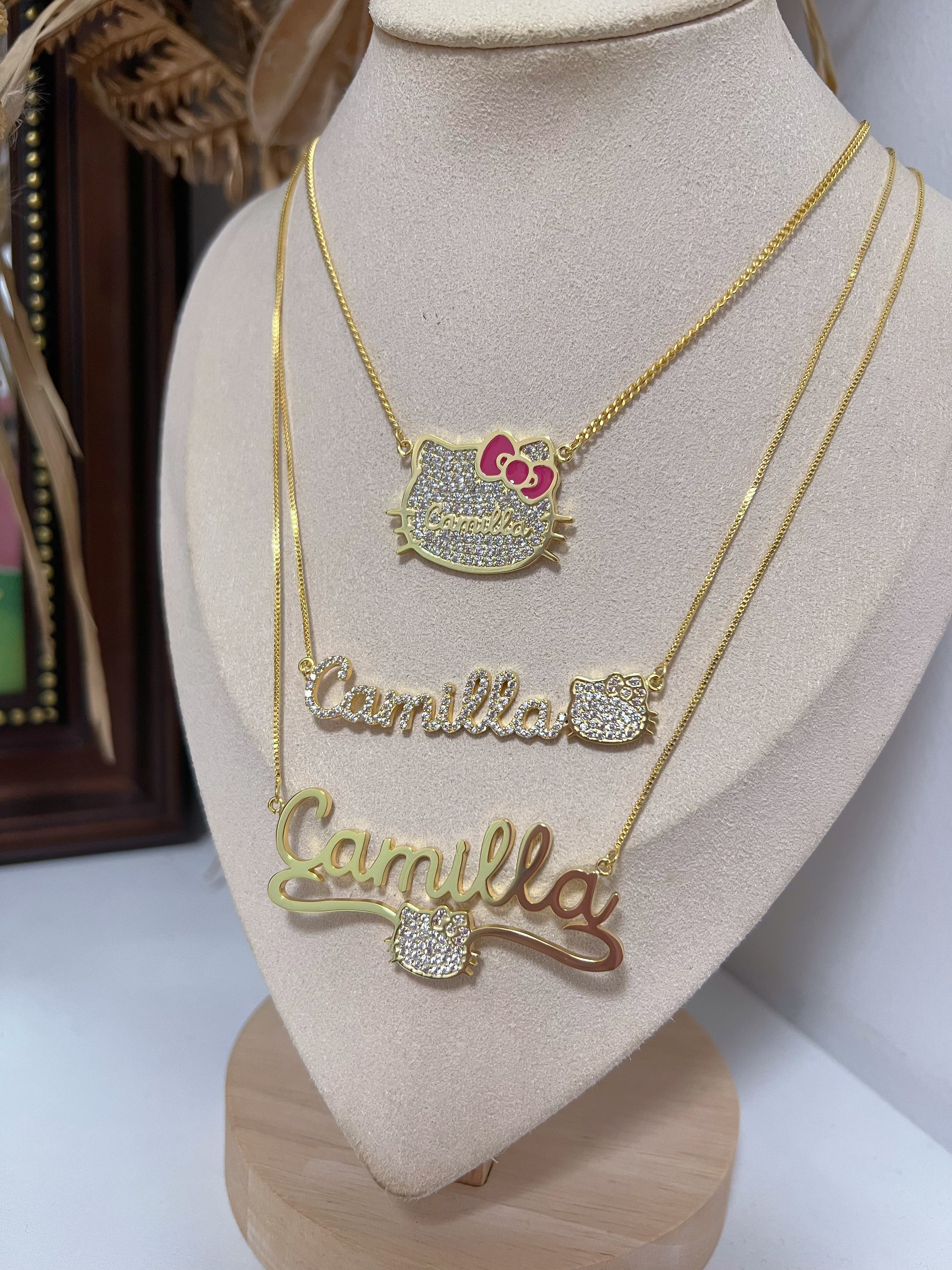 Diamond HK Name Necklace-Sterling Silver -camillaboutiqueshop